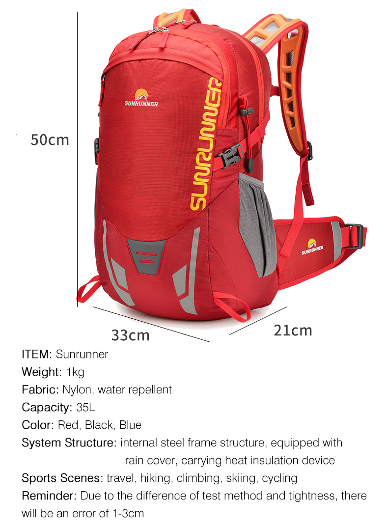35L Hiking Backpack Bag Large  - Cycling Commute Backpack ulasan dan harga