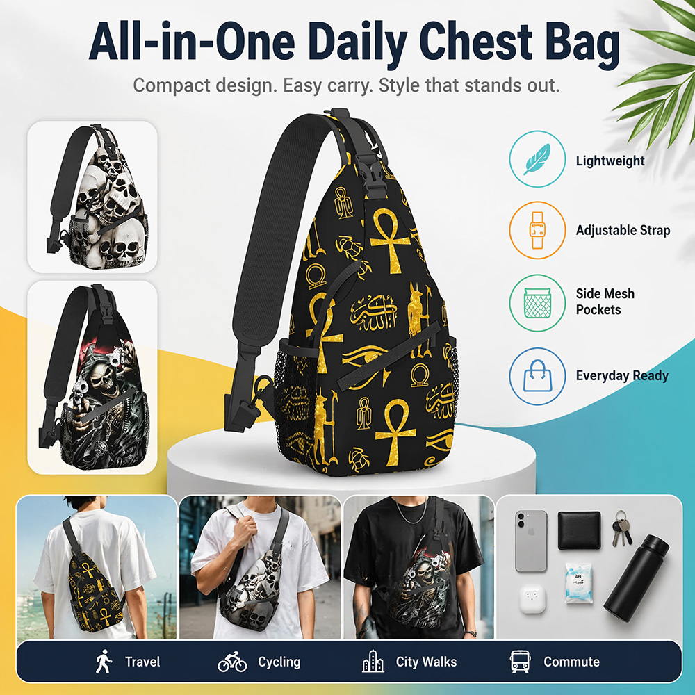 Men Crossbody Sling Chest Bag  - Cycling Commute Essentials ulasan dan harga