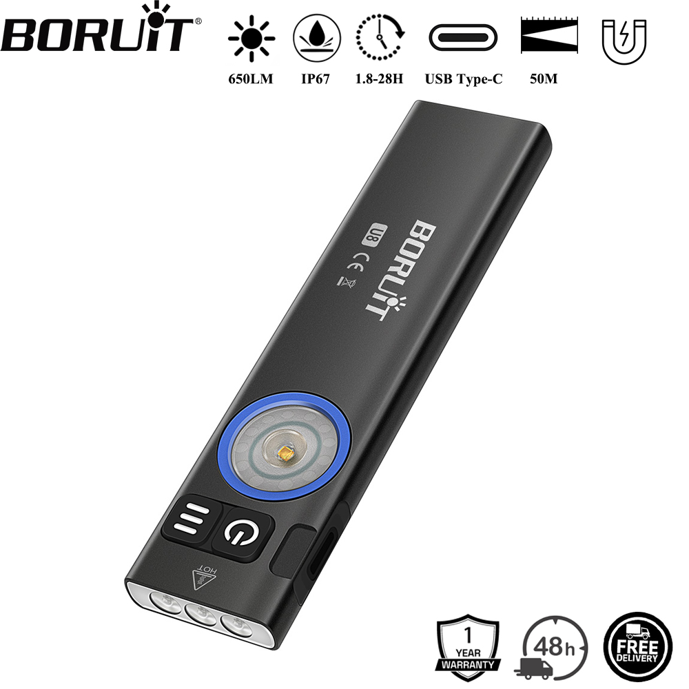 BORUiT U8 650LM EDC LED Flashl - Cycling To Work ulasan dan harga