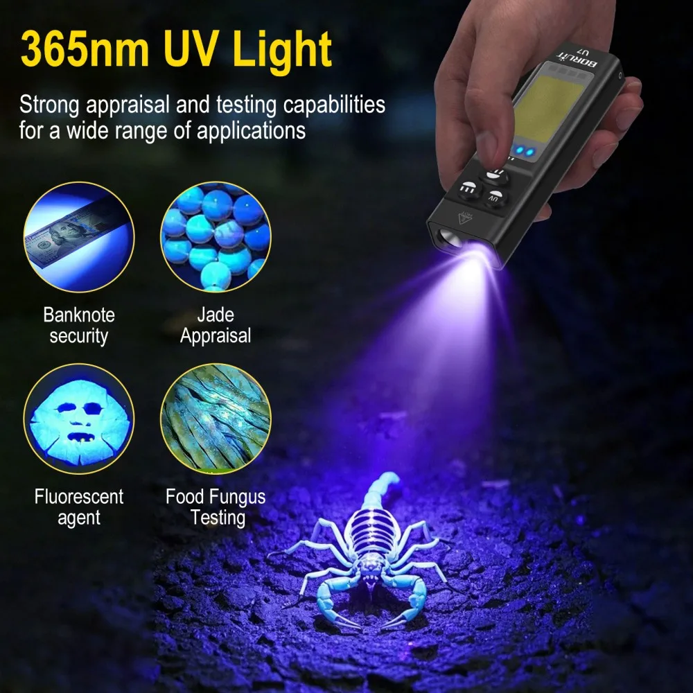 BORUiT U7 UV LED EDC Flashligh - Cycling To Work ulasan dan harga