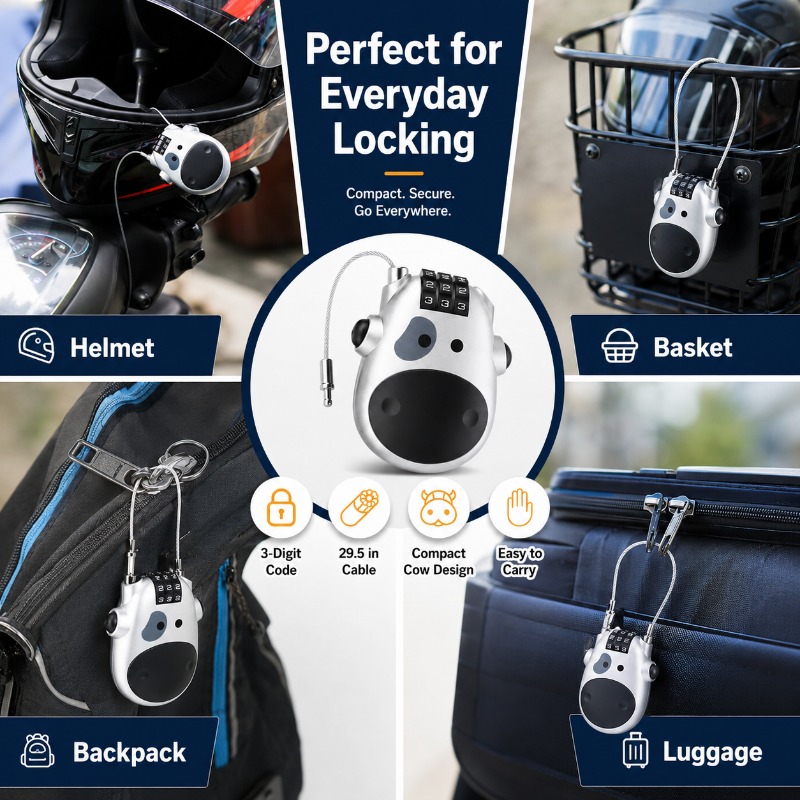 Mini Cow Combination Cable Loc - Cycling Commute Backpack ulasan dan harga