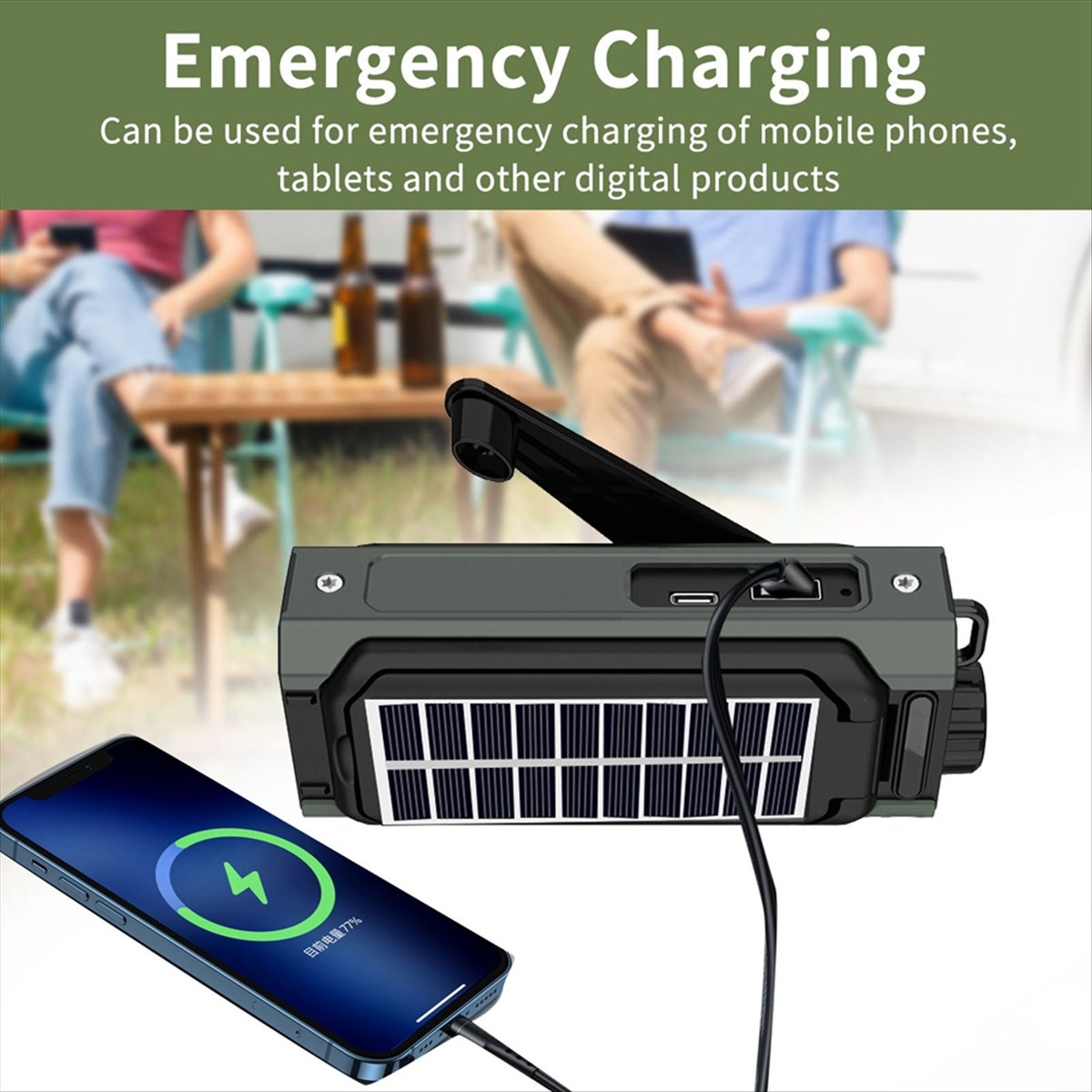 A26Z Portable Solar Radio, Eme - Usb Charger Dynamo ulasan dan harga