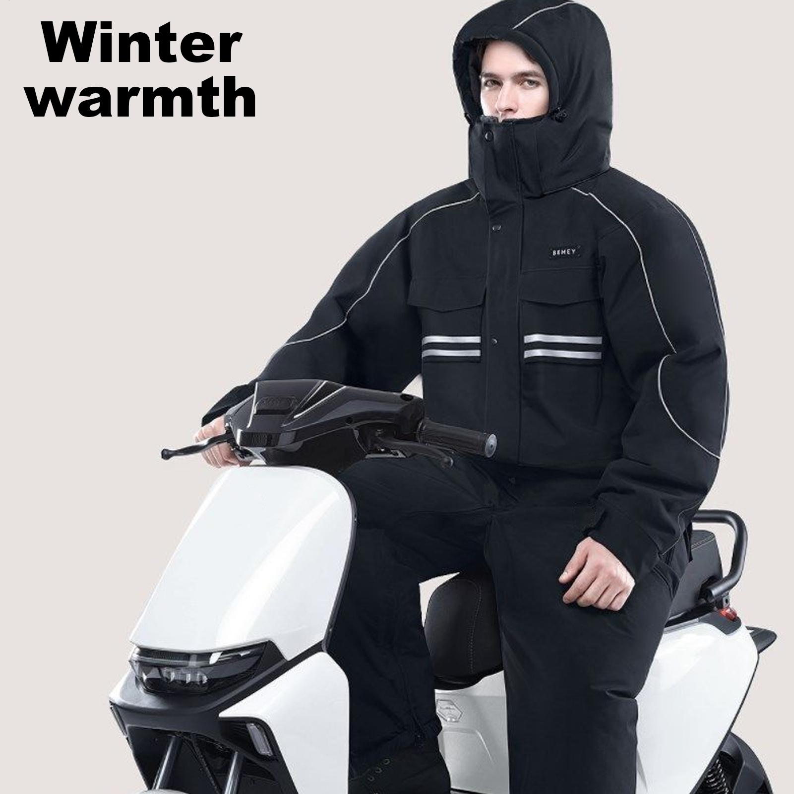 Motorcycle Winter Jacket 4-Poc - Winter Cycling Commute ulasan dan harga