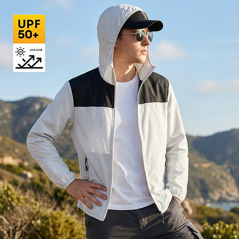 New Summer Men's Sunscreen Jac - Cycling Commute Jacket ulasan dan harga