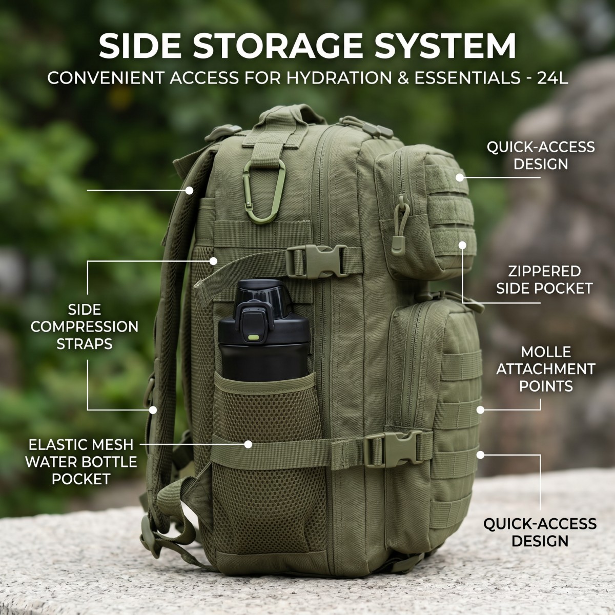 24L Molle Tactical Backpack fo - Cycling Commute Distance ulasan dan harga