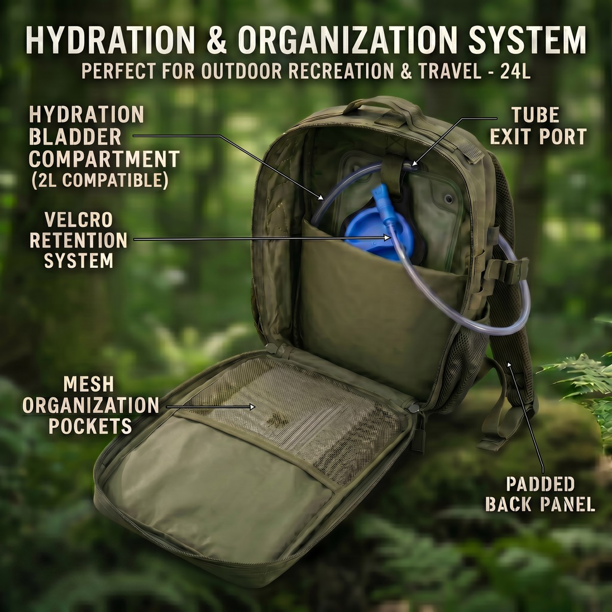 24L Molle Tactical Backpack fo - Cycling Commute Distance ulasan dan harga