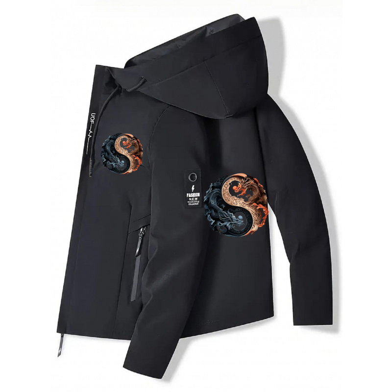 Men's Hooded Jacket - Zippered - Cycling Commute Jacket ulasan dan harga