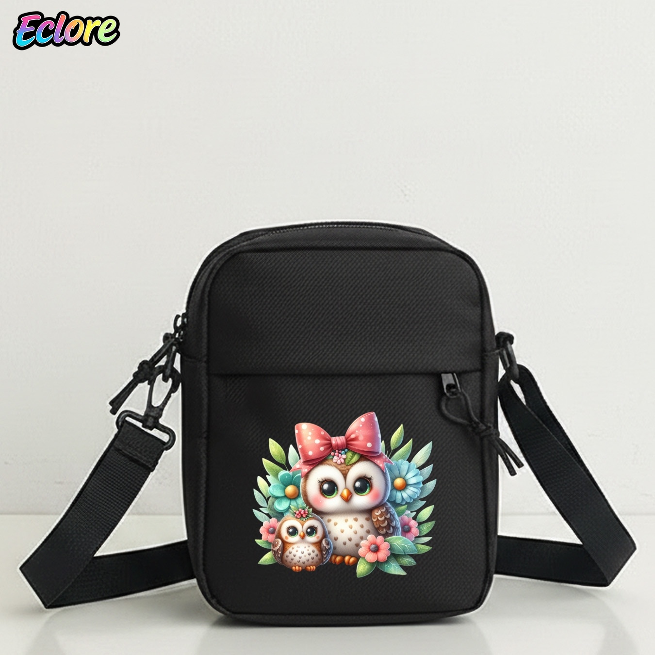 Owl Print Oxford Shoulder Bag  - Cycling To Work ulasan dan harga