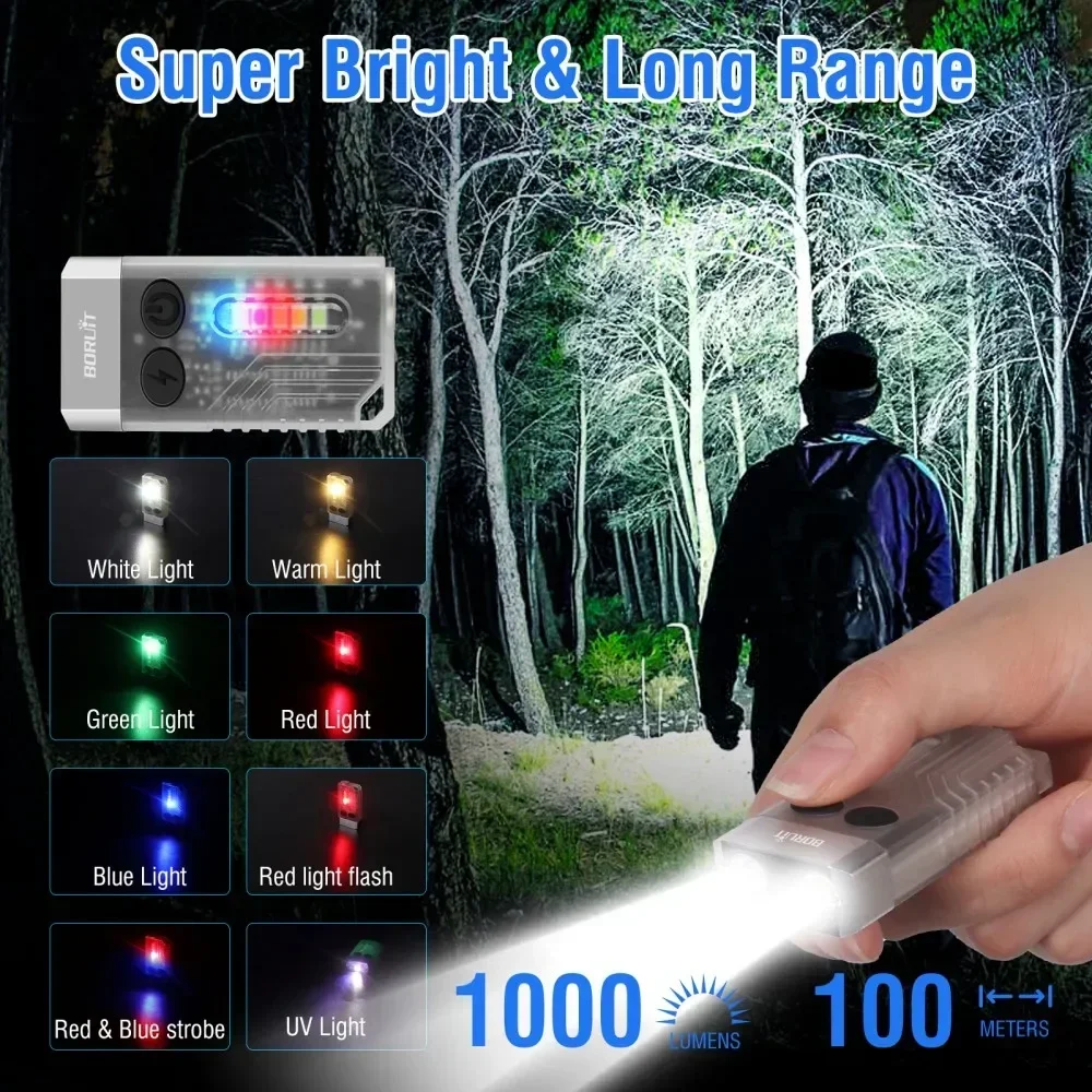 BORUiT V10 Keychain UV LED EDC - Cycling To Work ulasan dan harga