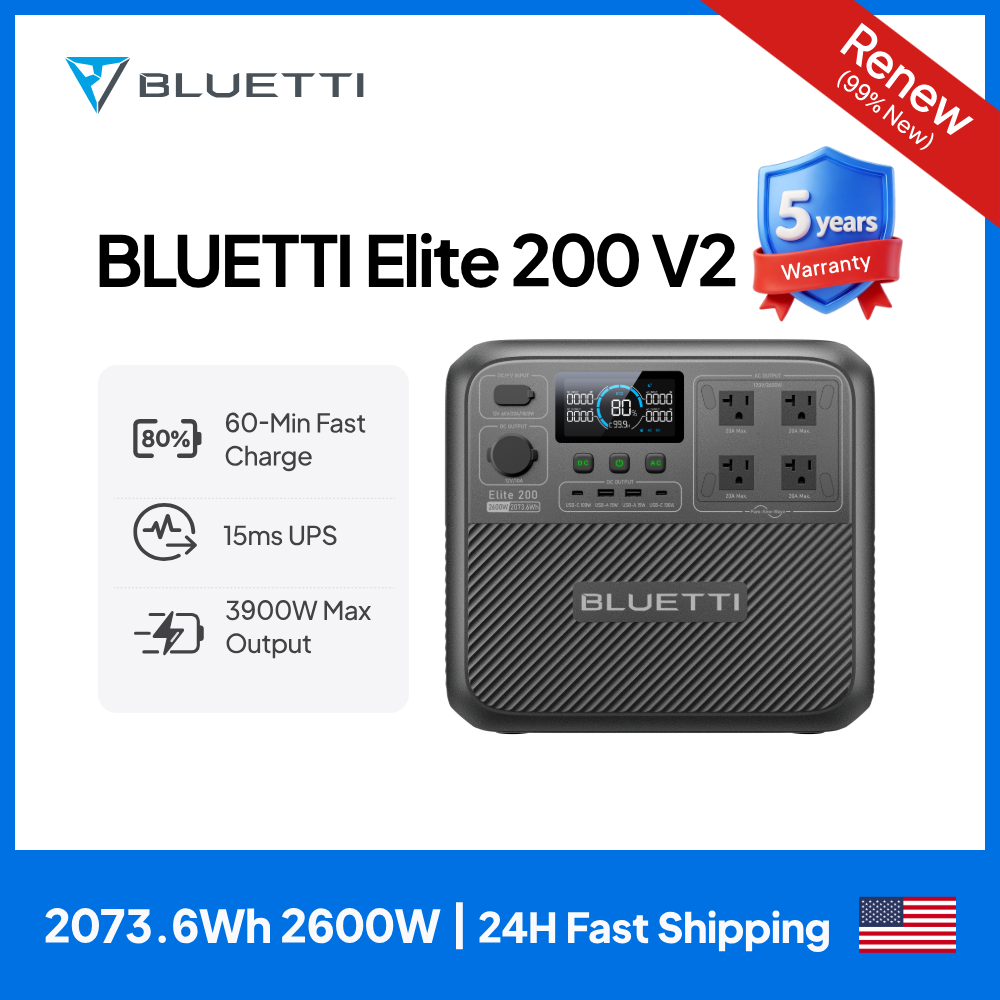【Renew】BLUETTI Elite 200 V2 Po - Usb Charger Dynamo ulasan dan harga