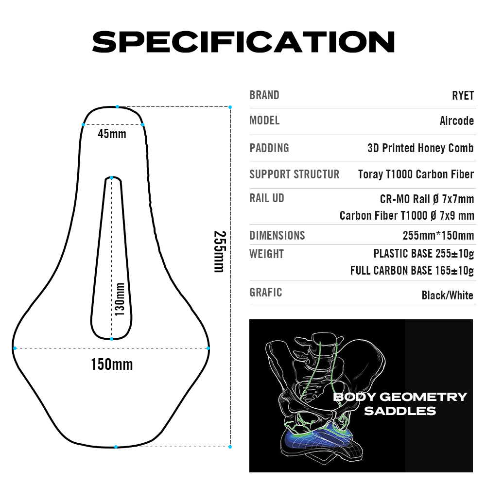 RYET 3D Printed Bicycle Saddle - Commuting By Bike ulasan dan harga