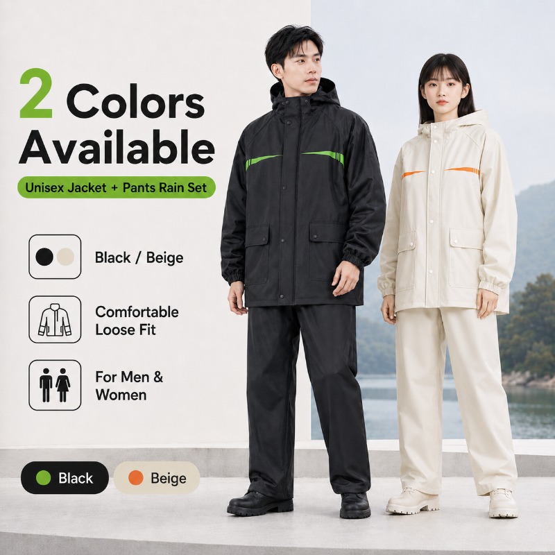 Unisex 2-Piece Waterproof Cycl - Cycling Commute Jacket ulasan dan harga
