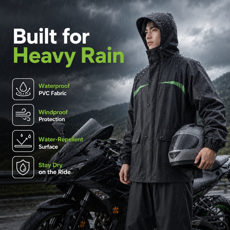 Unisex 2-Piece Waterproof Cycl - Cycling Commute Jacket ulasan dan harga