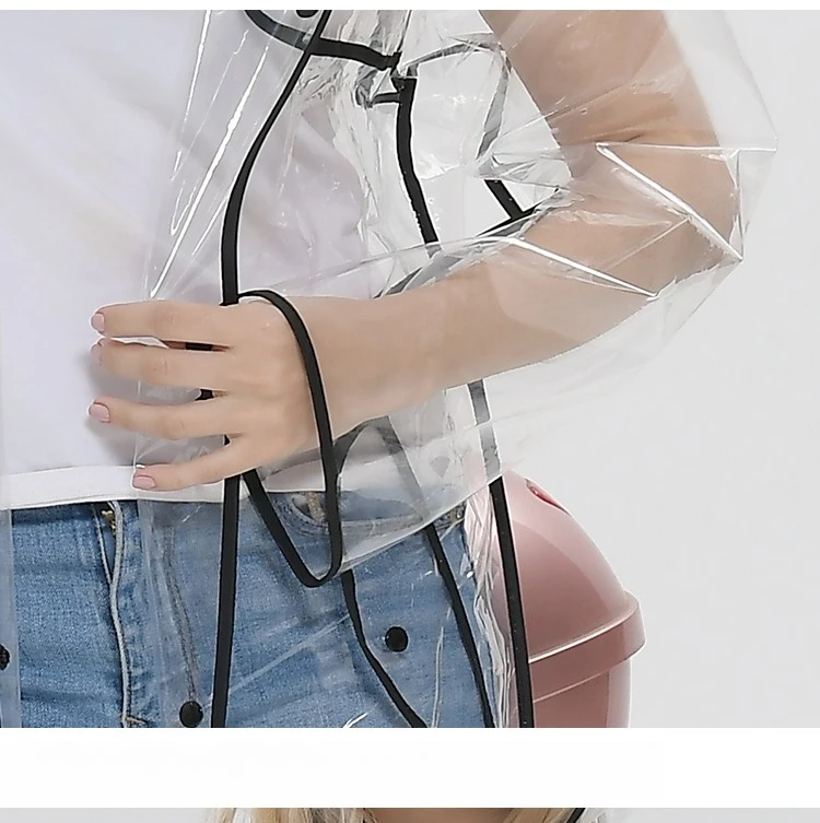 Transparent EVA Belted Long Ra - Waterproof Cycling Commute ulasan dan harga