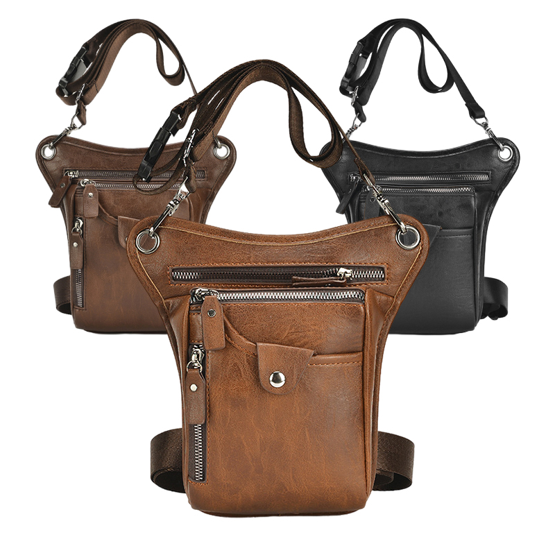 Vintage Pu Leather Waist Pack  - Cycling Commuter Bag ulasan dan harga