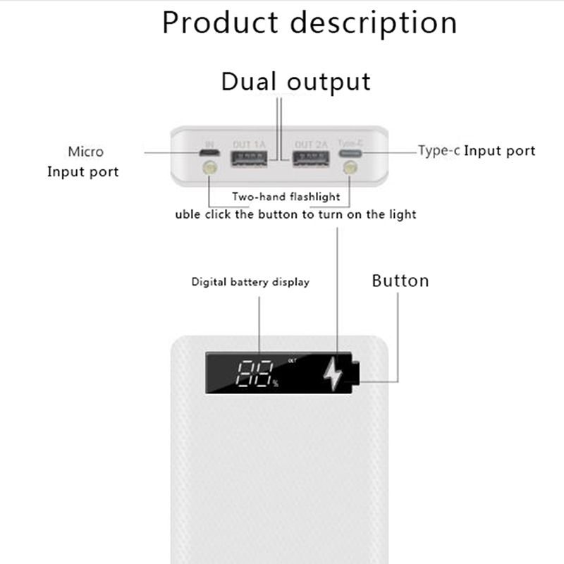 5x18650 Powerbank Portable Pov - Usb Charger Dynamo ulasan dan harga